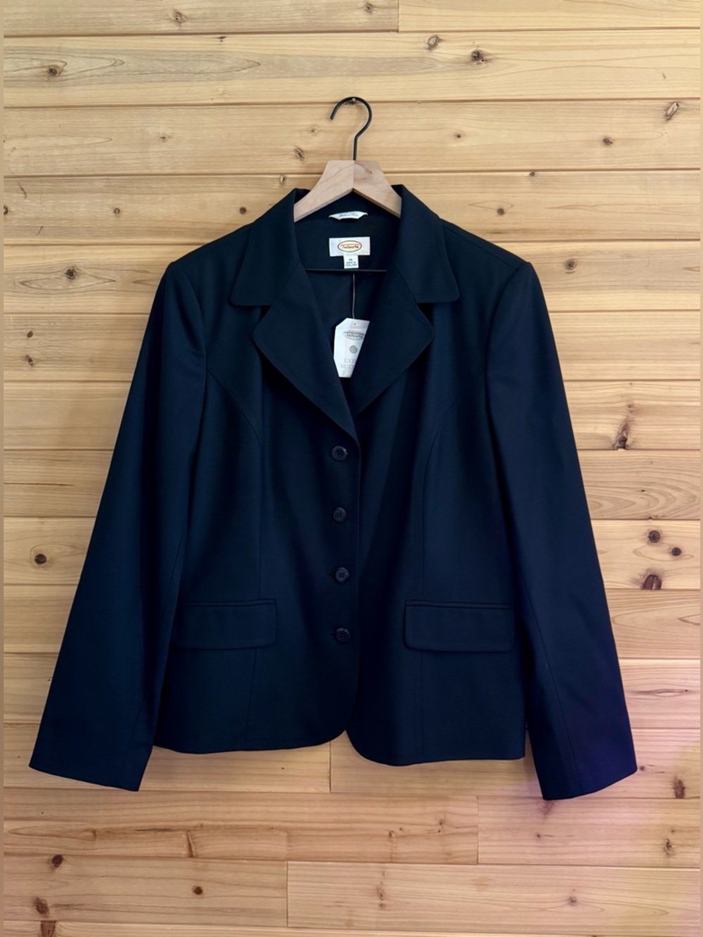 NWT Vintage Talbots Large Wool Blend Button Front Collared Blazer Deadstock